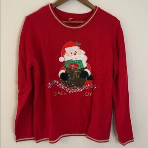 Red Santa Christmas Sweater